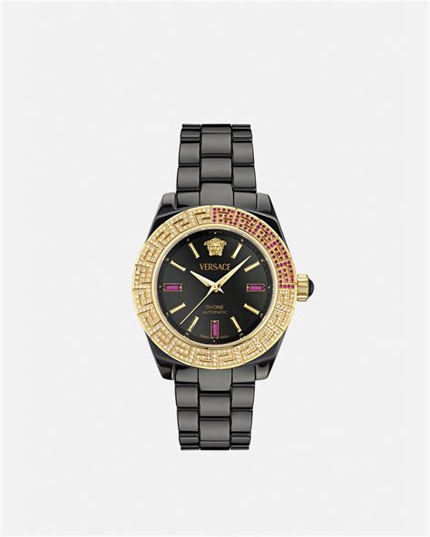 versace dv one black diamond|versace diamond watch.